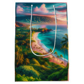 Sac Cadeau Moyen Tropical Maui Island Paradise (Dos)