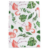 Sac Cadeau Moyen Tropical Pink Flamingo Pattern v2 (Dos)