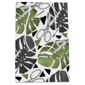 Sac Cadeau Moyen Tropical print monstera leaves scissors jungle exo (Devant)