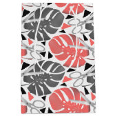 Sac Cadeau Moyen Tropical print monstera leaves scissors jungle exo (Devant)