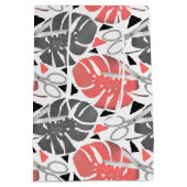 Sac Cadeau Moyen Tropical print monstera leaves scissors jungle exo (Dos)