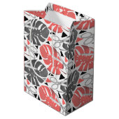 Sac Cadeau Moyen Tropical print monstera leaves scissors jungle exo (Dos Angle)