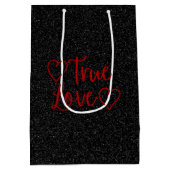 Sac Cadeau Moyen True Love Red Parties scintillant Valentine's Medi (Dos)
