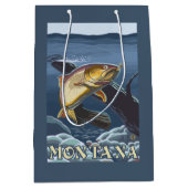 Sac Cadeau Moyen Truite pêchant la section transversale - Montana (Devant)