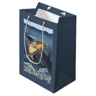Sac Cadeau Moyen Truite pêchant la section transversale - Montana