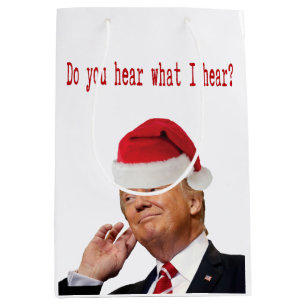 Sac Cadeau Moyen Trump Christmas : Entendez-Vous Ce Que J'Entends ?