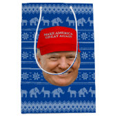 Sac Cadeau Moyen TRUMP MAGA Noël (Devant)