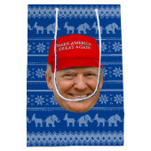 Sac Cadeau Moyen TRUMP MAGA Noël (Dos)