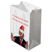Sac Cadeau Moyen Trump, rêve d'un Noël blanc (Devant Angle)