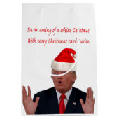 Sac Cadeau Moyen Trump, rêve d'un Noël blanc (Devant)