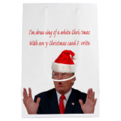 Sac Cadeau Moyen Trump, rêve d'un Noël blanc (Dos)