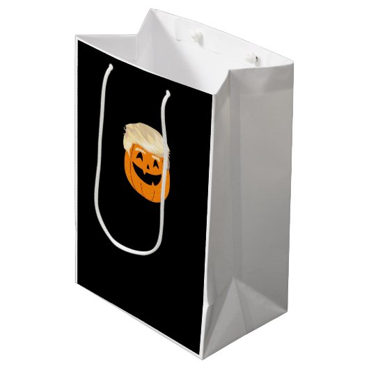 Sac Cadeau Moyen Trumpkin Citrouille Halloween classique (Devant Angle)