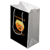 Sac Cadeau Moyen Trumpkin Rendre Halloween plus grand (Devant Angle)