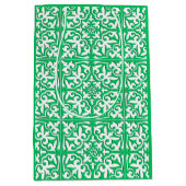 Sac Cadeau Moyen Tuiles marocaines - Jade vert et blanc (Devant)