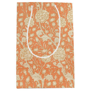 Sac Cadeau Moyen Tulipe sauvage de William Morris, motif floral vin