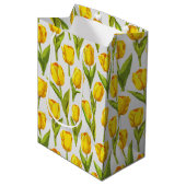 Sac Cadeau Moyen Tulipes jaunes (Devant Angle)