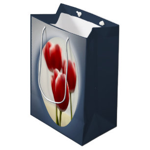 Sac Cadeau Moyen Tulipes rouges