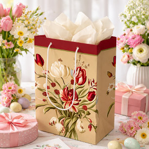 Sac Cadeau Moyen Tulipes vintage classiques