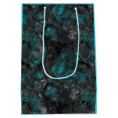 Sac Cadeau Moyen Turquoise et gris (Dos)