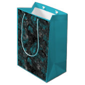 Sac Cadeau Moyen Turquoise et gris (Dos Angle)