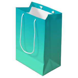 Sac Cadeau Moyen Turquoise Ombre
