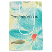 Sac Cadeau Moyen Turquoise Turquoise et Jaune (Dos)