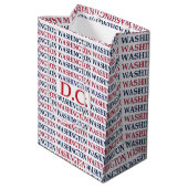 Sac Cadeau Moyen Typographie de Washington DC (Dos Angle)