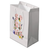 Sac Cadeau Moyen Typographie du PRINTEMPS à la mode Rose (Dos Angle)