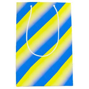 Sac Cadeau Moyen Ukraine bleue et jaune Inspiration de la paix cess