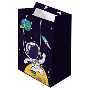 Sac Cadeau Moyen Un astronaute flotte dans l'espace