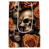 Sac Cadeau Moyen Un crâne et une série Rose 9 (Dos)