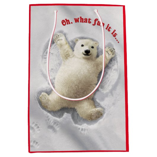 Sac Cadeau Moyen Un grand ange de neige (Devant)