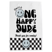 Sac Cadeau Moyen Un joyeux Dude Blue Emoji anniversaire (Devant)