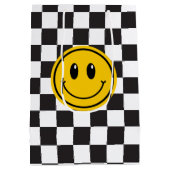 Sac Cadeau Moyen Un joyeux Mec, Joyeux Visage Premier Anniversaire (Dos)