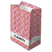 Sac Cadeau Moyen Un long Motif de coeur d'amour (Dos Angle)