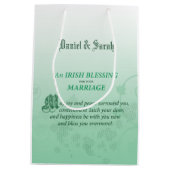 Sac Cadeau Moyen Un Mariage irlandais qui félicite (Dos)
