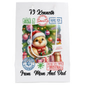 Sac Cadeau Moyen Un petit poussin est prêt pour Noël (Dos)