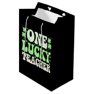 Sac Cadeau Moyen Un professeur chanceux professeur rétro groovy Sai