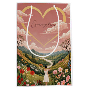 Sac Cadeau Moyen Un regard sincère pour une fille personnalisé