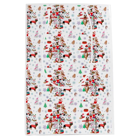Sac Cadeau Moyen Un très joyeux Noël Doggie (Devant)