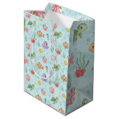 Sac Cadeau Moyen Under the Sea Party Colourful Ocean Creatures (Dos Angle)