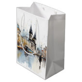 Sac Cadeau Moyen Une belle touche de la capitale tchèque (Dos Angle)