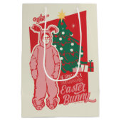 Sac Cadeau Moyen Une histoire de Noël | Lapin De Pâques Dérangé (Dos)