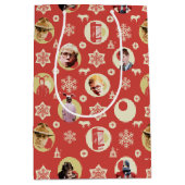 Sac Cadeau Moyen Une histoire de Noël Rétro Snowflake Motif (Devant)