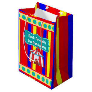 Sac Cadeau Moyen Une journée au cirque Fête d'enfants Personnalisée