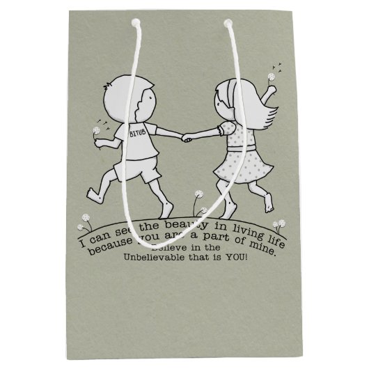 Sac Cadeau Moyen Une partie de ma vie (Devant)