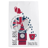 Sac Cadeau Moyen Une tache de thé anglais (Devant)