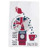 Sac Cadeau Moyen Une tache de thé anglais (Dos)