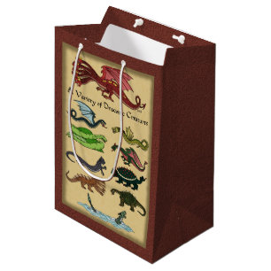 Sac Cadeau Moyen Une variété de créatures draconiennes