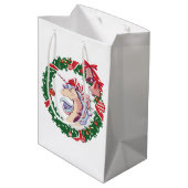 Sac Cadeau Moyen Unicorne magique de Noël (Dos Angle)